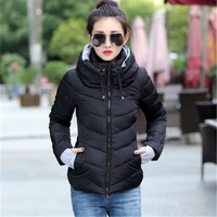 woman parkas winter plus size female cotton puffer padded jacket coat slim fit casual hooded outerwear overcoats for woman