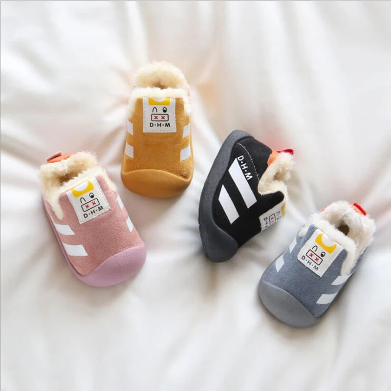 

New Winter Infant Toddler Boots Suede Warm Plush Baby Girls Boys Snow Boots Soft Bottom Non-Slip Children Kids Boots Baby Shoes