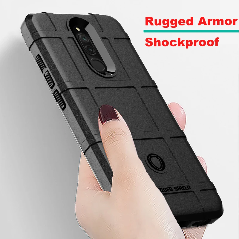 

Противоударный чехол для Xiaomi Redmi 8, мягкий силиконовый чехол с кнопкой