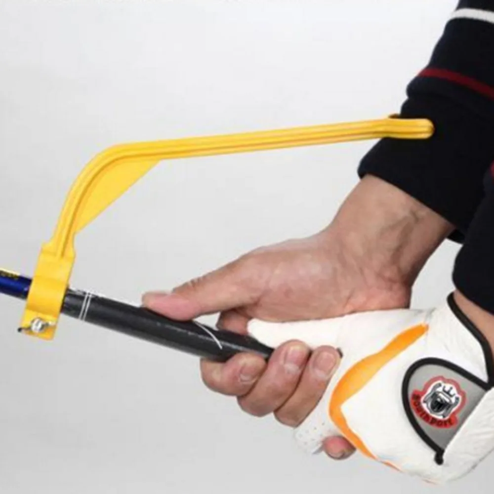 

Hewolf Golf Swing Trainer Educational Practice Guide Beginner Gesture Alignment Golf Club Correct Wrist Training Aid Tools