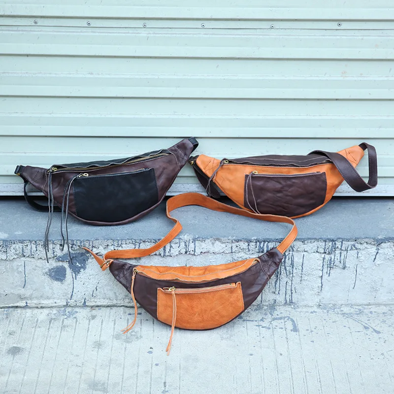 

2021 натуральная кожа Для мужчин с нагрудным карманом сумка для женщин Сумка через плечо на заказ Диагональ посылка, через плечо, дорожная сум...