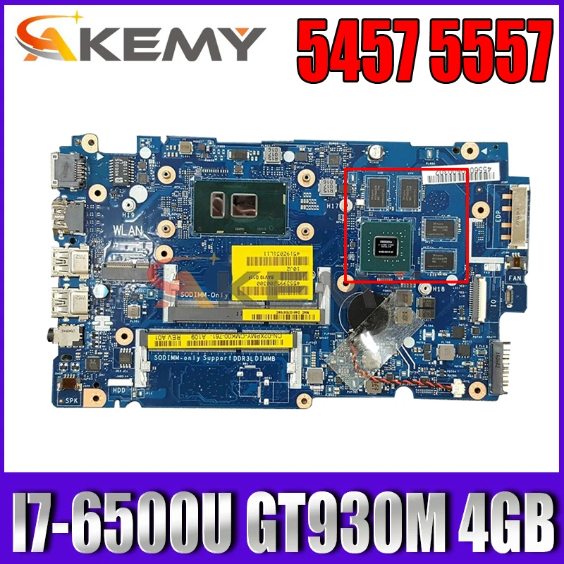 

Материнская плата для Dell Inspiron 5457 5557, 4 Гб, 100% протестирована