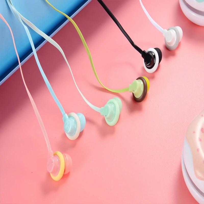 Милые наушники-вкладыши 3 5 мм стерео проводные с mi c чехол для наушников детей