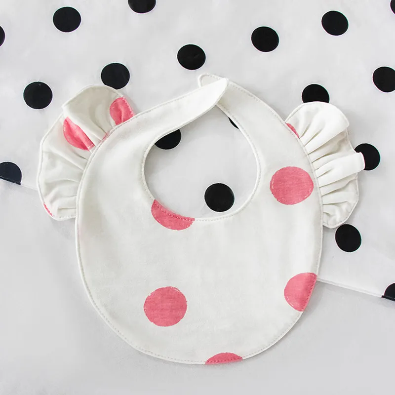 Детские нагрудники двойные хлопковые милые маленькие с принтом крыльев