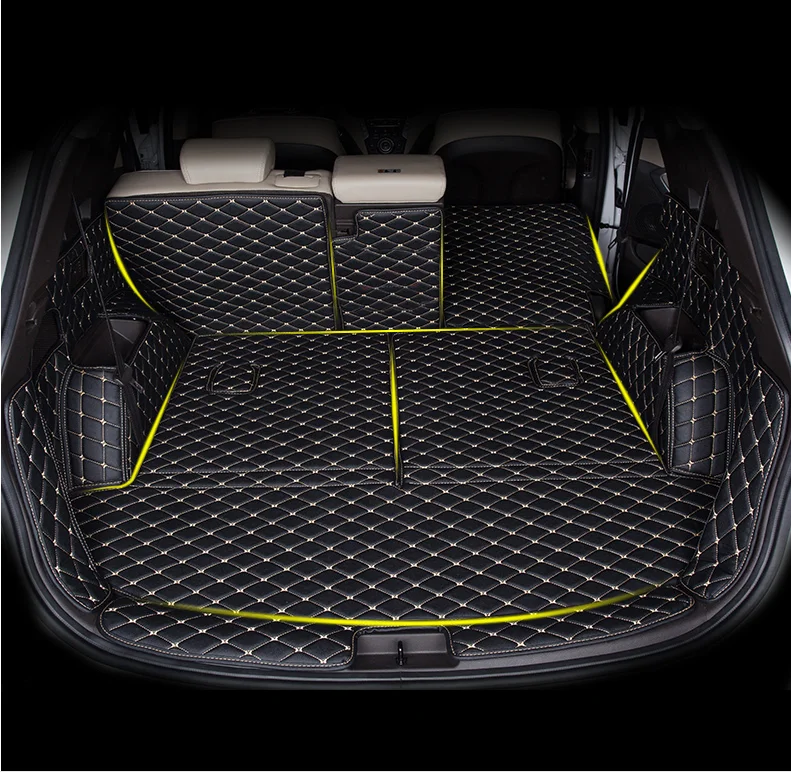 

for hyundai santa fe leather car trunk mat cargo liner 2013 2014 2015 3rd generation