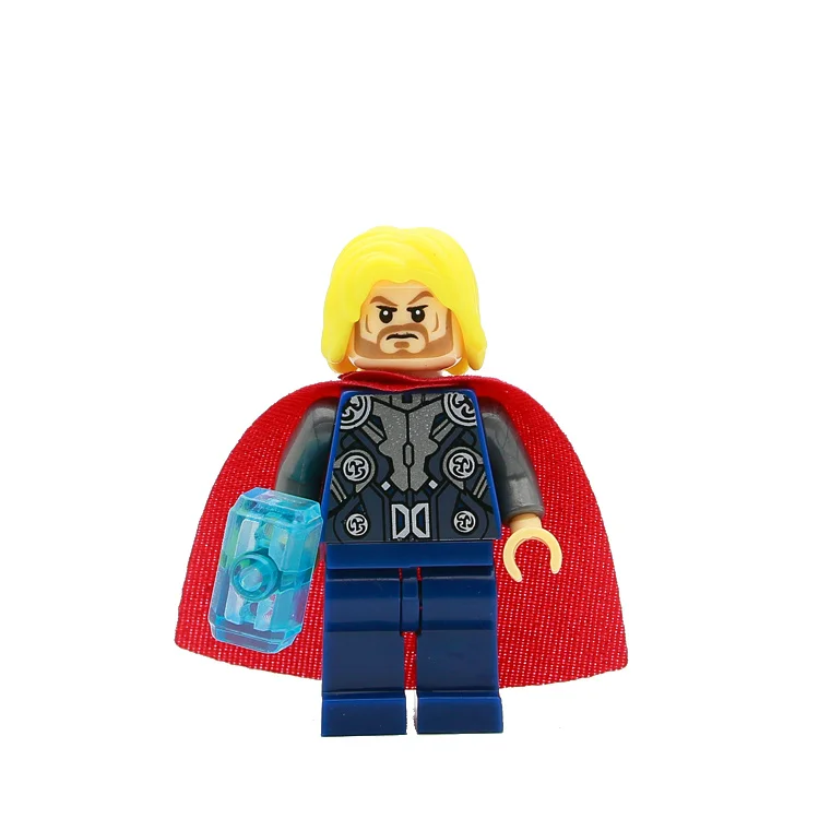 SingleSale Тор одинсон с хрустальным молотком Локи minifig Marvel Супергерои Мстители