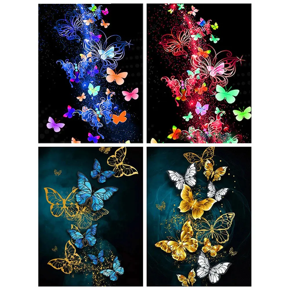 

Картина 5D "сделай сам", алмазная вышивка бисером, Бабочка, алмазная живопись, квадратная мозаика, животное, картина для самостоятельной сбор...