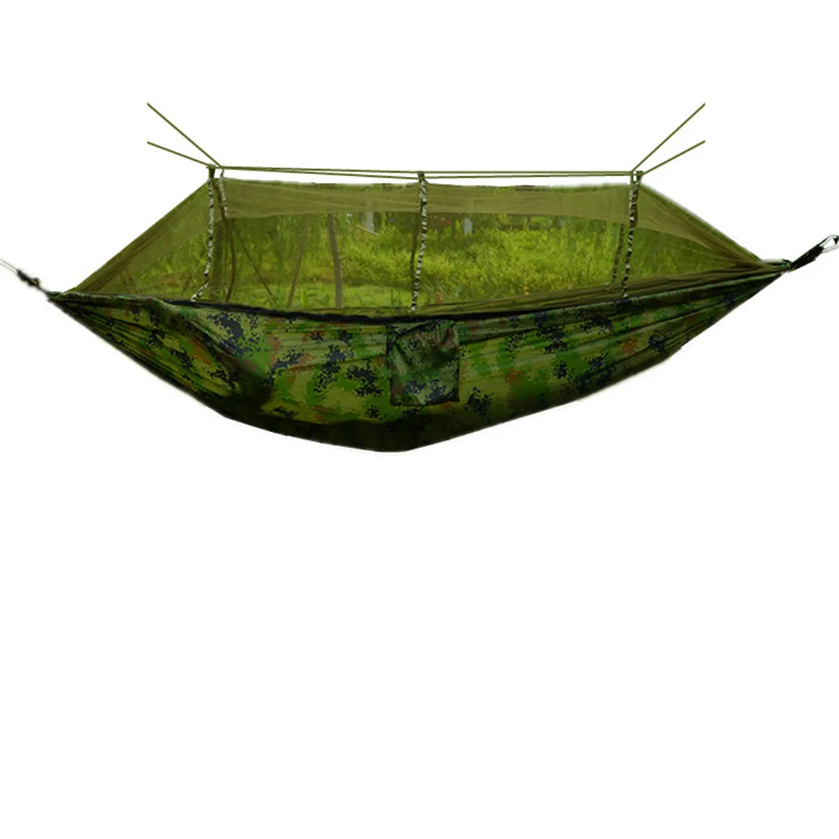 

Portable Outdoor Camping Hammock with Mosquito Net High Strength Parachute Fabric Double 2 Person Hanging Bed Maximum 300KG