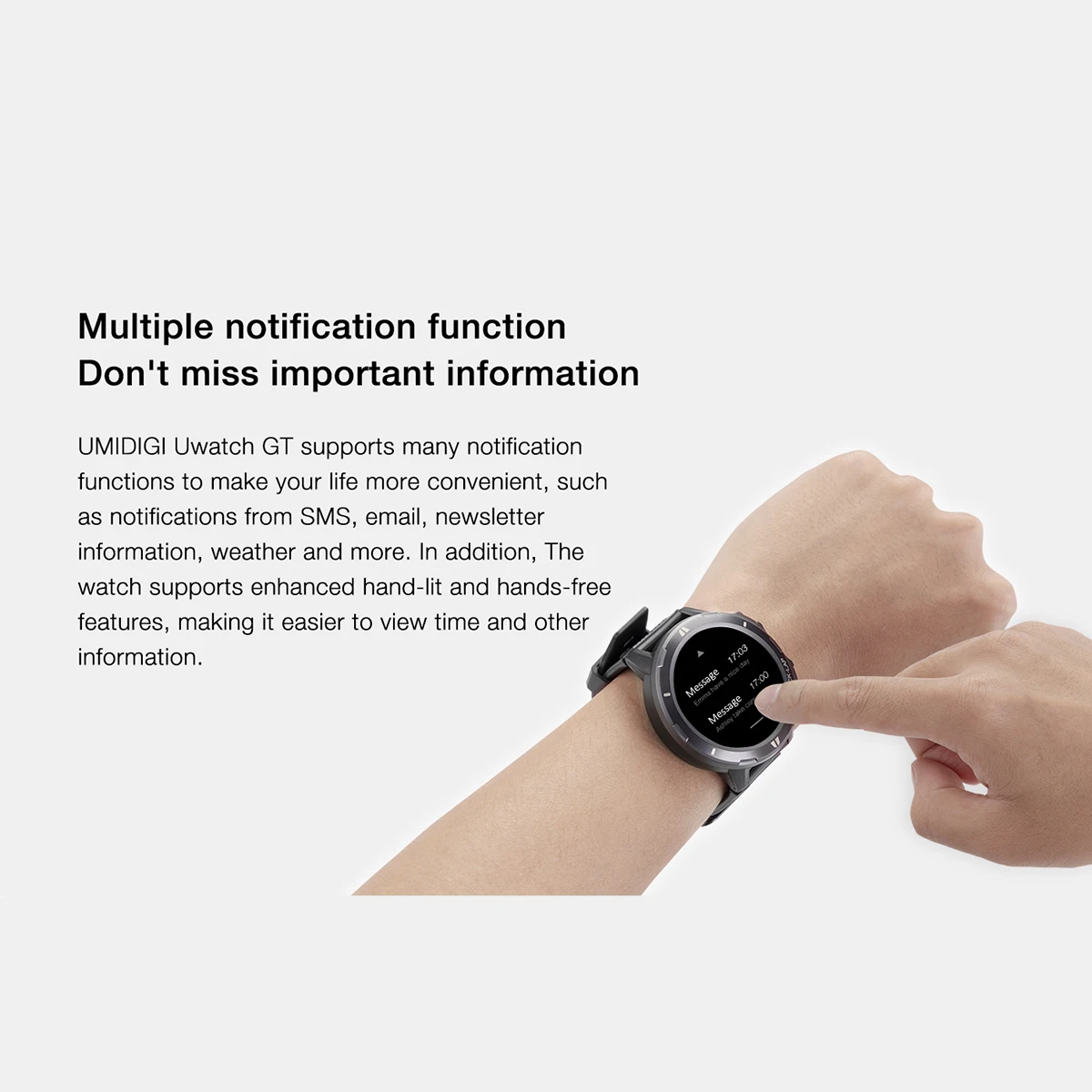 Умные часы UMIDIGI Uwatch GT 5ATM водонепроницаемый монитор сердечного ритма во время сна