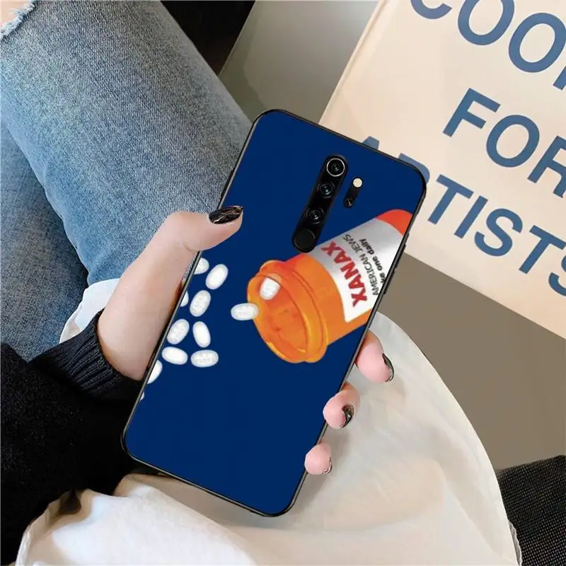 HPCHCJHM XANAX постер ТПУ Черный чехол для телефона Корпус Redmi Note 8 8A 7 6 6A 5 5A 4 4X 4A Go Pro Plus Prime