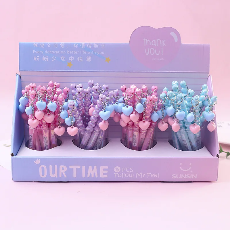 1 шт. гелевые ручки для девочек в розовом цвете черного цвета kawaii написания милые