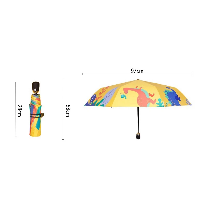 

Kids Dinosaurs Umbrella for Toddler Umbrella Windproof Sun or Rain Folding UV Protection Umbrella for Children