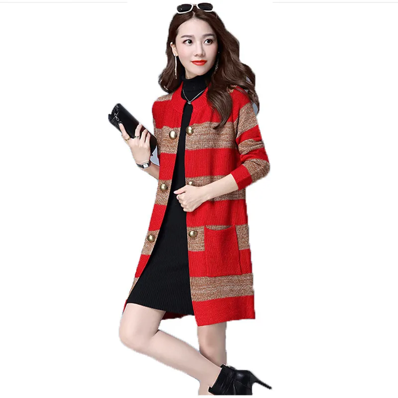 Женский трикотажный свитер с круглым вырезом Осень зима| |