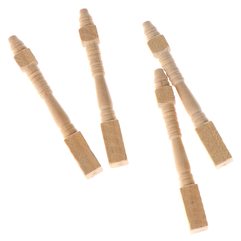 

4pcs/lot 1:12 Dollhouse Miniature DIY Wooden Furniture Chair Table Leg Accessories