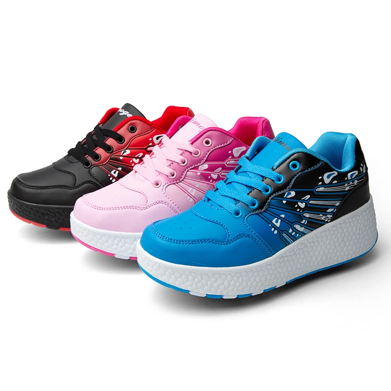 

Men's and children's caster running shoes, two wheeled sports shoes, new 2021 series