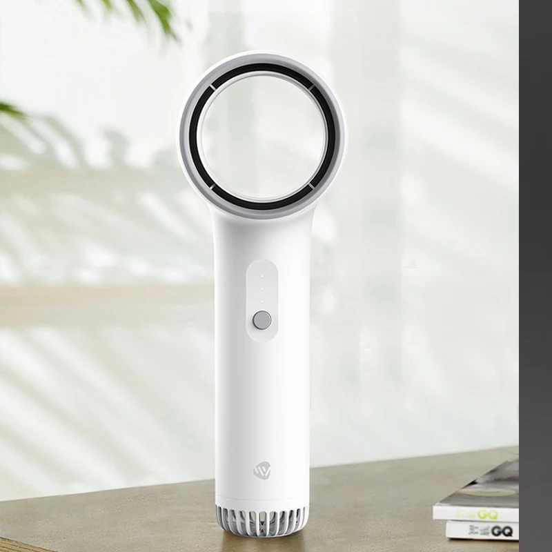 

Mini Fan Handheld Bladeless Fan Portable Ventilator Strong Wind Baseus Handheld Leafless USB Fan Mute three gears