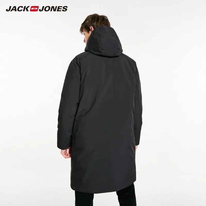 JackJones мужской длинный пуховик с капюшоном парка пальто мужская одежда