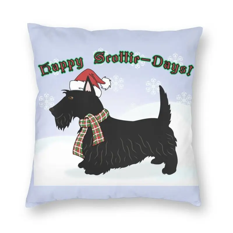 

Наволочка для подушки Happy Скотти терьер дни украшение для гостиной собаки Абердин терьер наволочки для дивана для домашних животных бархат...