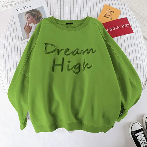 green no hood Женский бархатный толстовки с длинным рукавом TIGENA, теплый свитшот с капюшоном в корейском стиле для женщин на осень-зиму - Цвет: green no hood