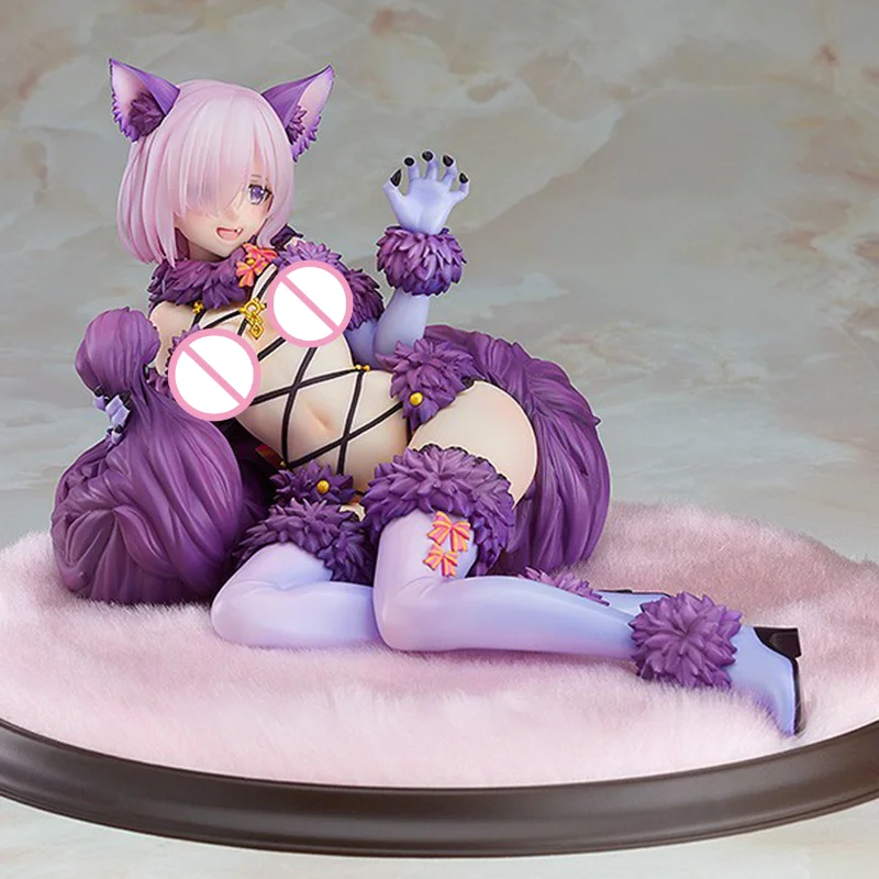 

11-12cm Anime Fate Grand Order Mash Kyrielight Action Figure Dangerous Beast Suit Sexy Girl PVC Collection Model Dolls Toys Gift