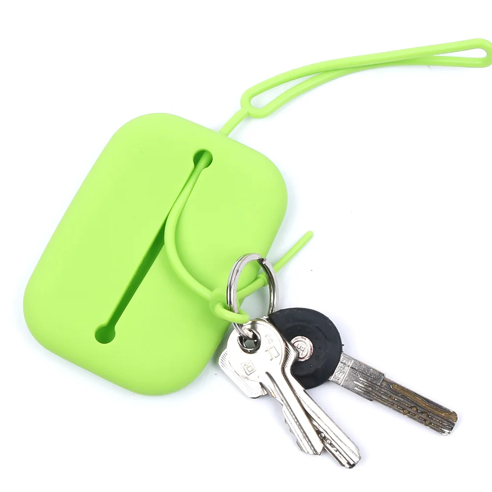 ISKYBOB новый хит продаж зеленый силиконовый брелок для ключей сумка карт держатель