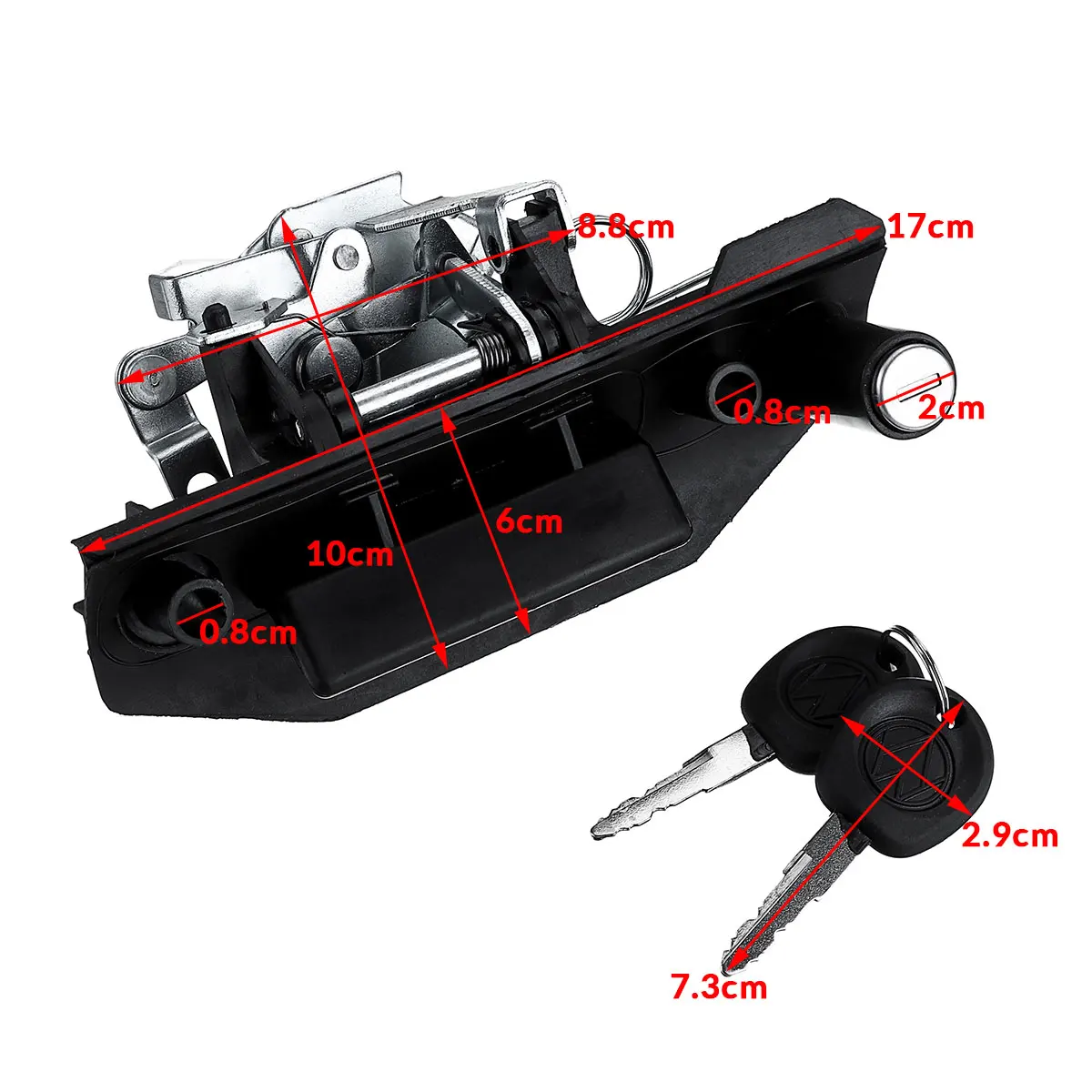 Ручка задней двери с замком 2 ключа 703829239E 703829239D 701829239E для VW T4 1990 2003|Внешние дверные