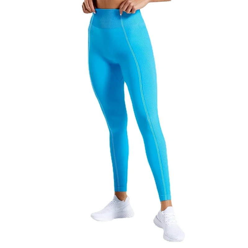 

New High-elastic Abdomen Tight-fitting Outer Wear Spring, Summer and Autumn Bodybuilding Tight-fitting Sports Trousers Women