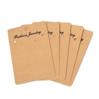 50pcs kraft paper card necklaces earrings display card jewelry packaging cardboard holder hang price tag card retail packing