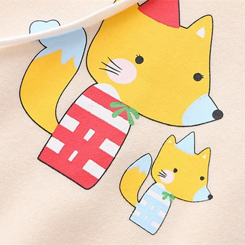 

Autumn Winter Women Hoodie Japanese Mori Girl Cute Fox Print Loose Hooded Plus Velvet Warm Cotton Sweatshirt Female Pullover
