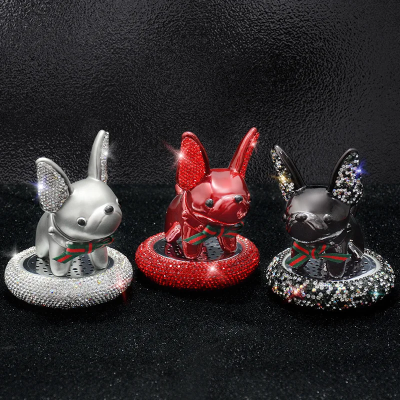 

Инкрустированный алмазами метод Pitbull украшение интерьера автомобиля твердая мазь освежитель воздуха автомобиль мультяшный бульдог Аромат...