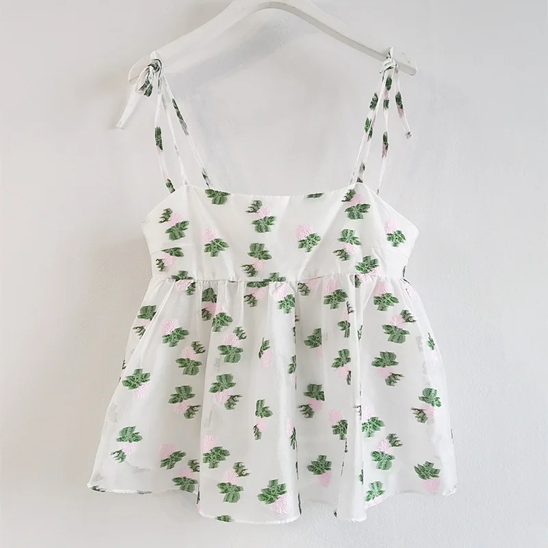 

Женский хлопковый жилет с принтом, повседневный элегантный Свободный жилет, T966, лето 2021