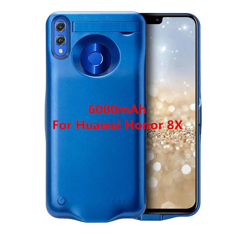 Blue for Honor 8X NTSPACE ультра тонкая батарея зарядное устройство Чехлы для huawei Honor 8X Max резервного питания банк зарядки чехол для huawei Honor 8X power Case - Цвет: Blue for Honor 8X