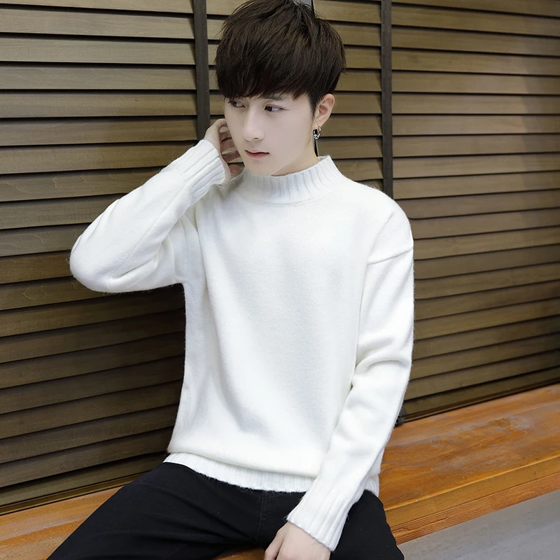 

2020 New Autumn Winter Base Coat Men's Korean Version Knitwear Sweater Trend Men's High Neck Sweater