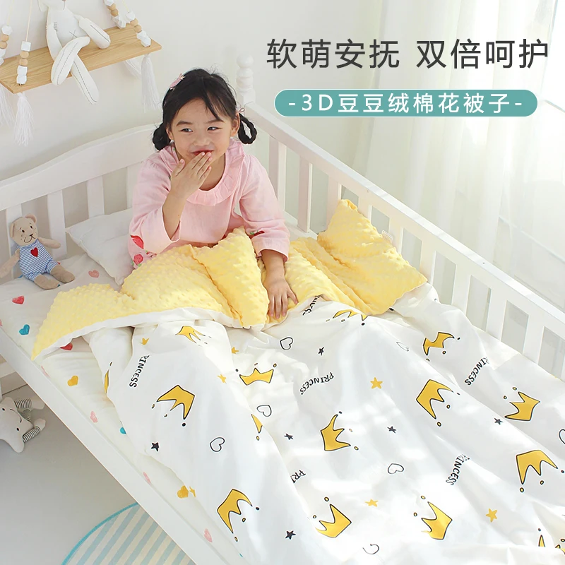 120*100 cm Autumn Winter Crib Bedclothes Hot Color Baby Warm Bedding Thick Blankets Quality Baby Cotton Filling Quilt Duvet