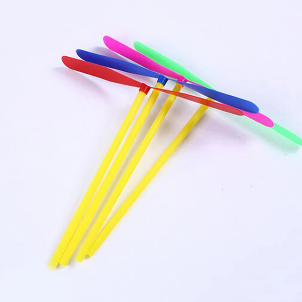 100 шт. детская игрушка с пропеллером в форме стрекозы ручной толчок летающий