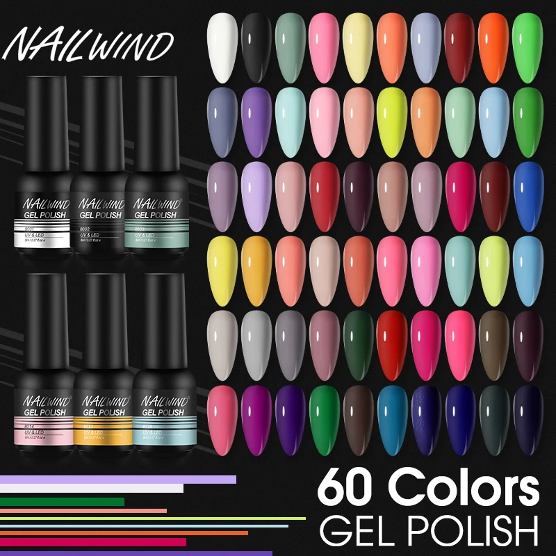 

NAILWIND Gel Nail Polish Semi-permanent UV Varnish Esmaltes Reflective Varnish Hybrid Regular Manicure Base Top Coat Nail Art