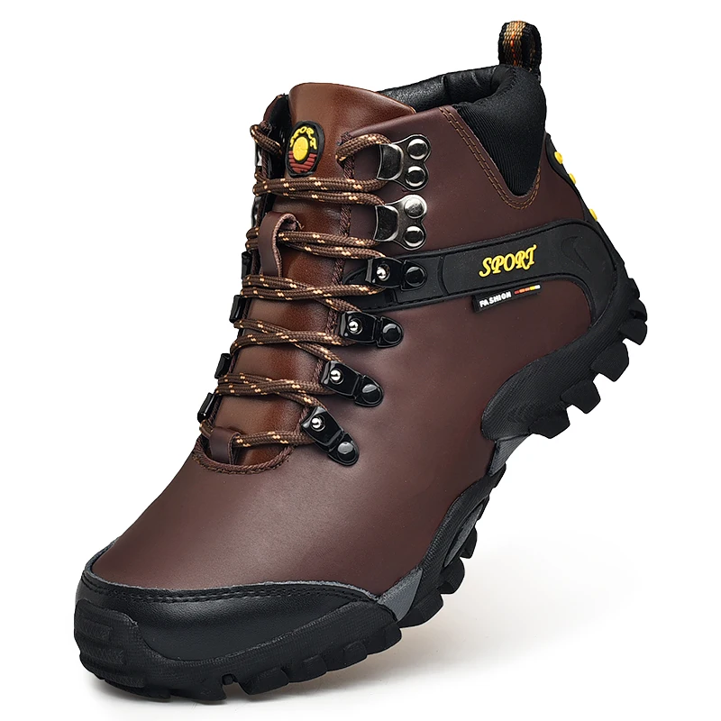 Осенняя обувь для походов из натуральной кожи Мужская зимняя Уличная отдыха