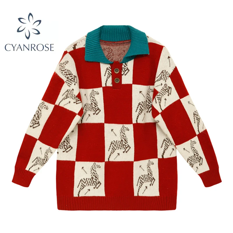 Новинка 2021 осенние женские пуловеры свитер в гонконгском ретро-стиле Модный