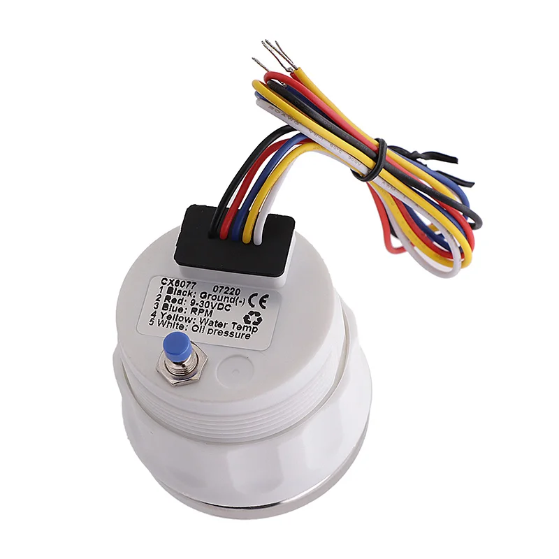 

52mm Car Tachometer Water Temperature Oil Pressure With Alarm Digital 3 In 1 Multi-function Gauge 9-32V