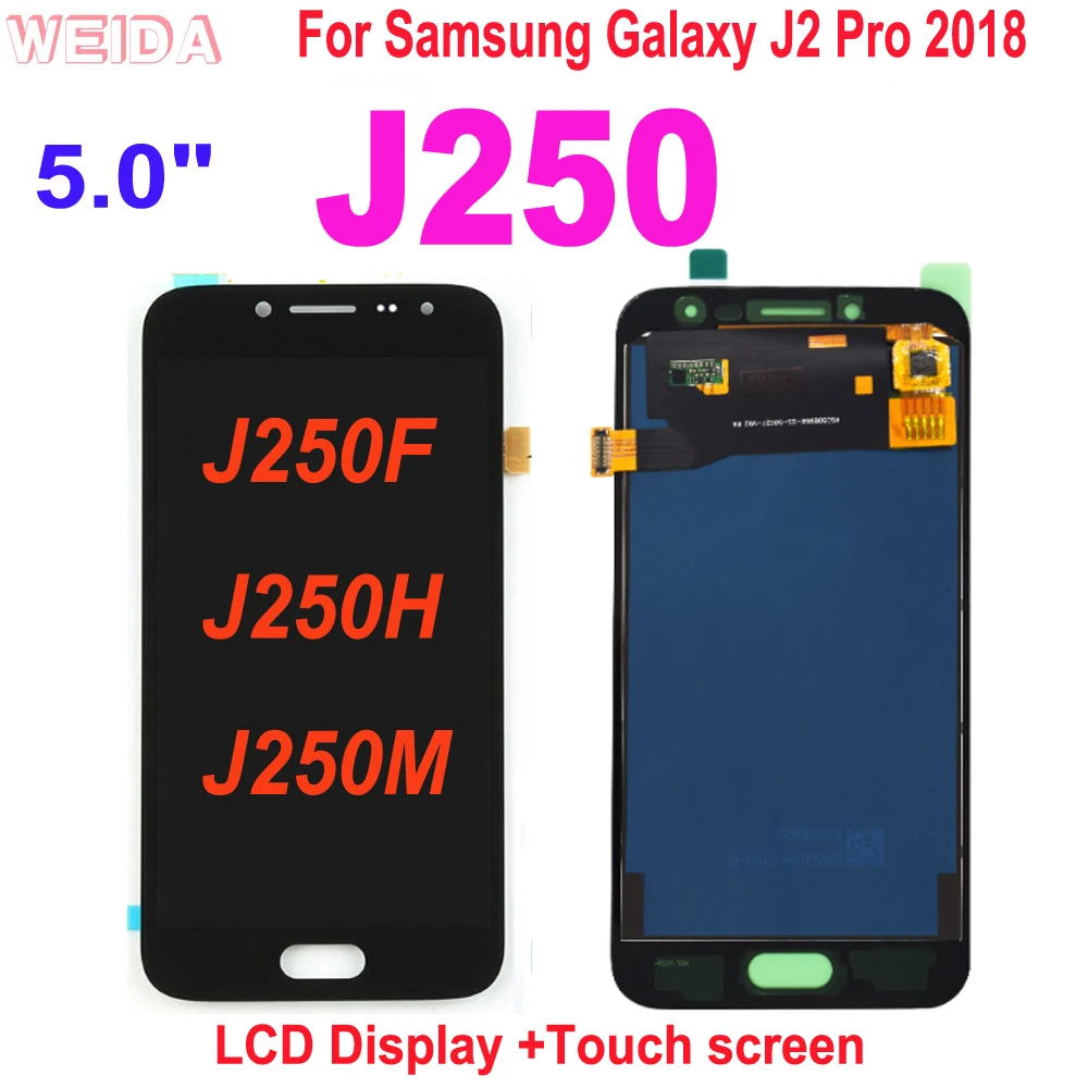 ЖК дисплей 5 0 &quotAAA + для Samsung Galaxy J2 Pro 2018 J250 J250F J250H J250M с сенсорным экраном и