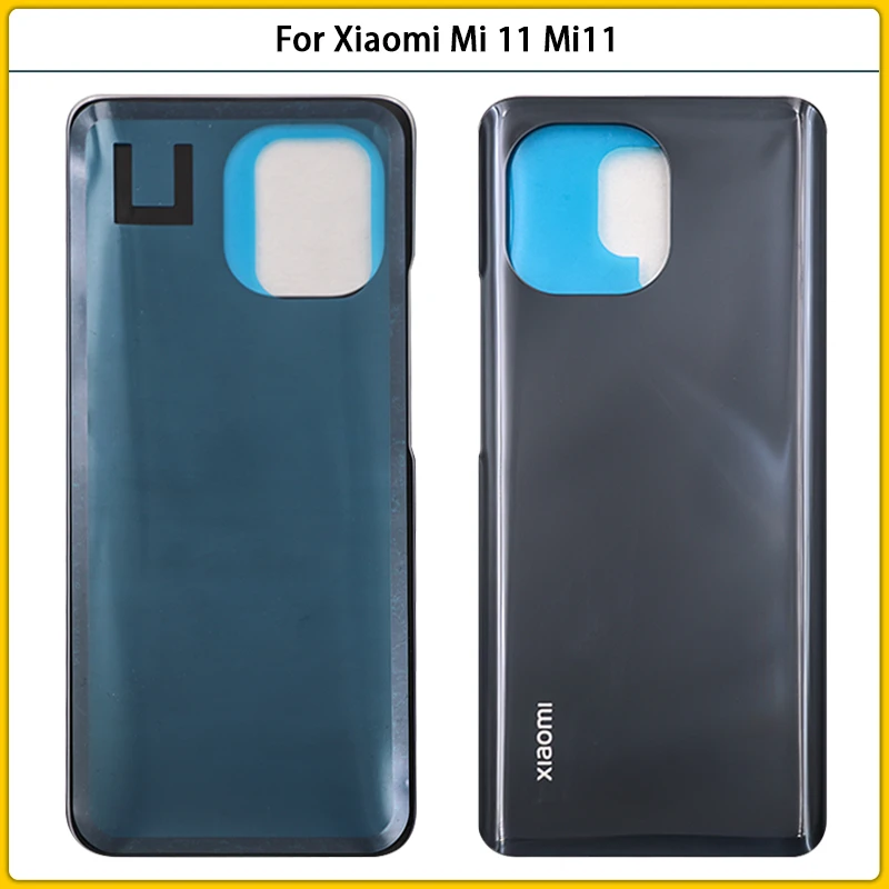 Задняя крышка батарейного отсека для Xiaomi Mi 11 M2011K2C M2011K2G 3D стеклянная панель Mi11