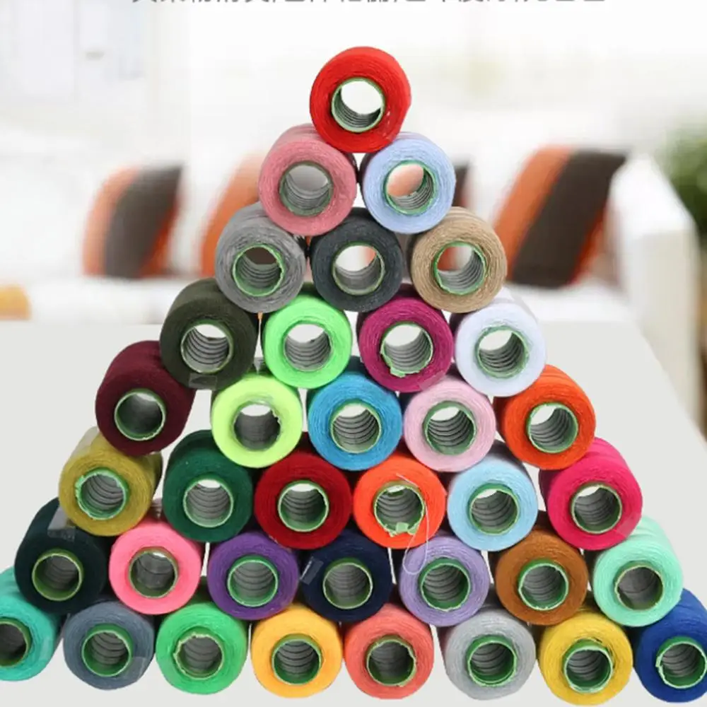 Многоцветные высокопрочные нитки для шитья хлопковая машинная вышивка ручного