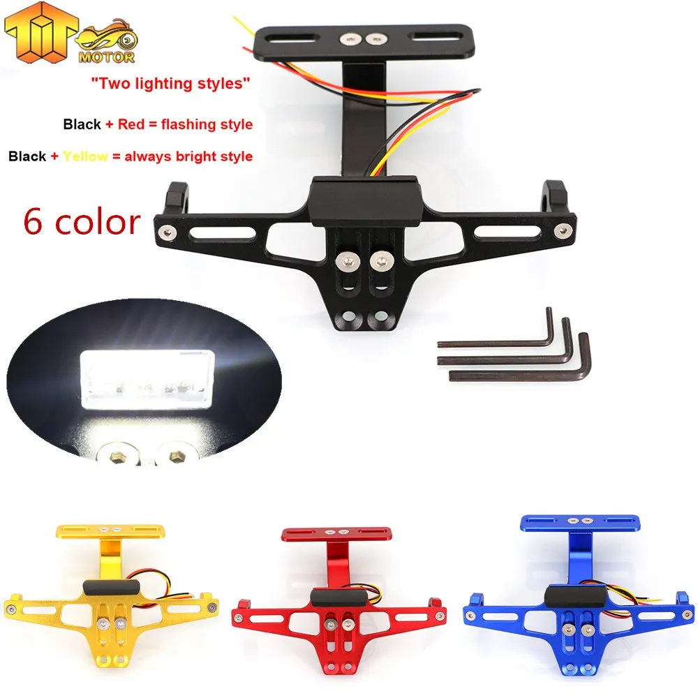 CK CATTLE KING For YAMAHA YZF-R1 R3 R6 FZ1 FZ6 FZ8 T-MAX 500 530 XJ6 Adjustable Angle License Number Plate Frame Holder Bracket |