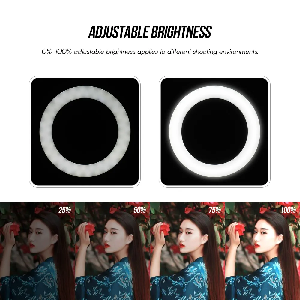 12 дюймов Портативный светодиодный видео кольцевой светильник для студийной