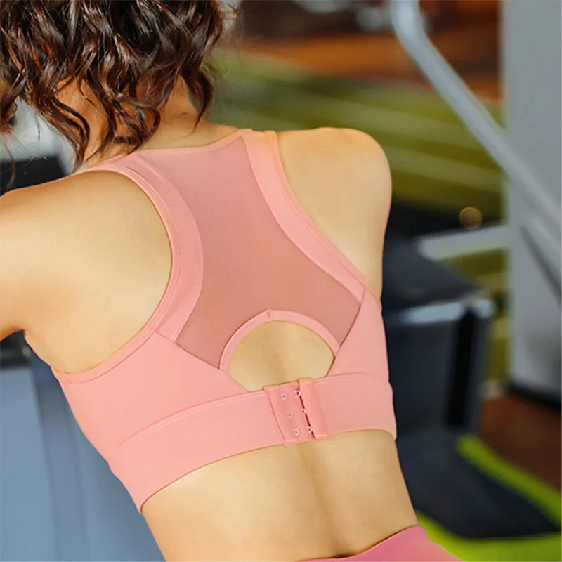 Спортивный бюстгальтер Oyoo с высокой поддержкой и задней пряжкой белый пуш-ап для