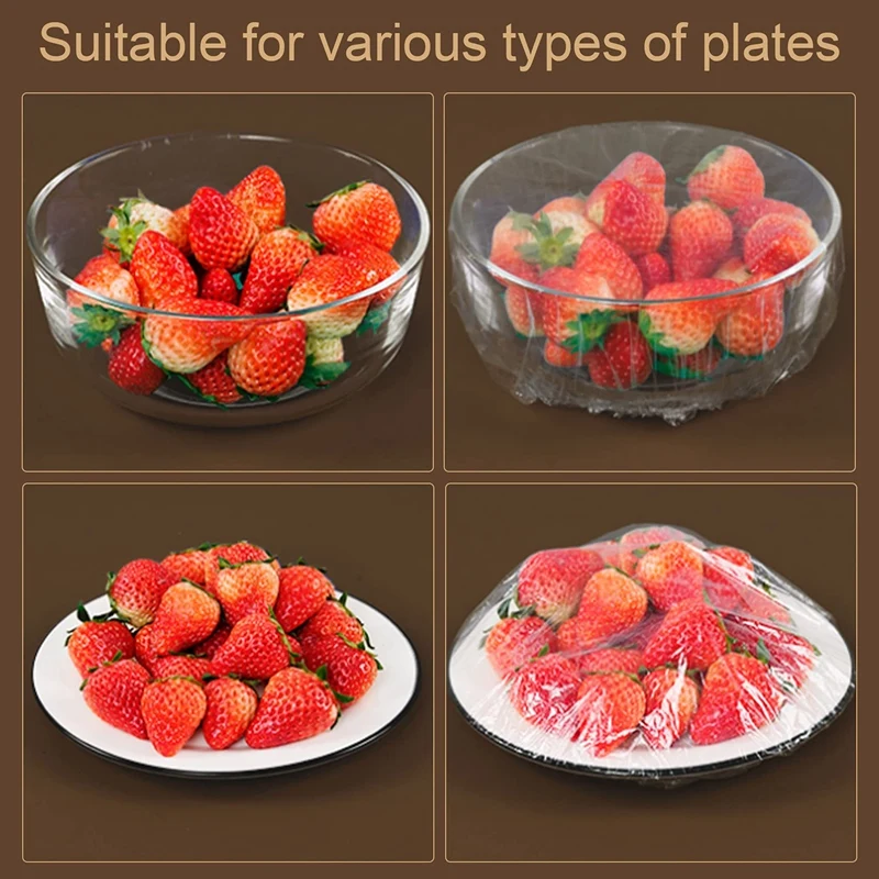 

Пакеты для сохранения свежести, Эластичные крышки для хранения пищи, пластиковые эластичные крышки чаши, универсальные для кухни (300 шт.)