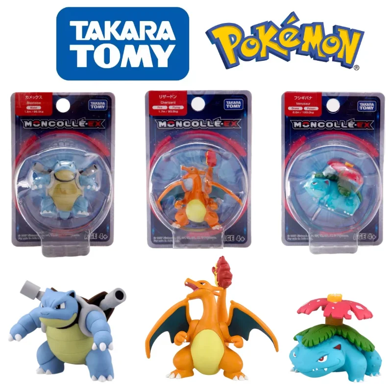 TAKARA TOMY Pokemon Moncolle 3 Arten Set Venusaur/ Charizard/ Blastoise 