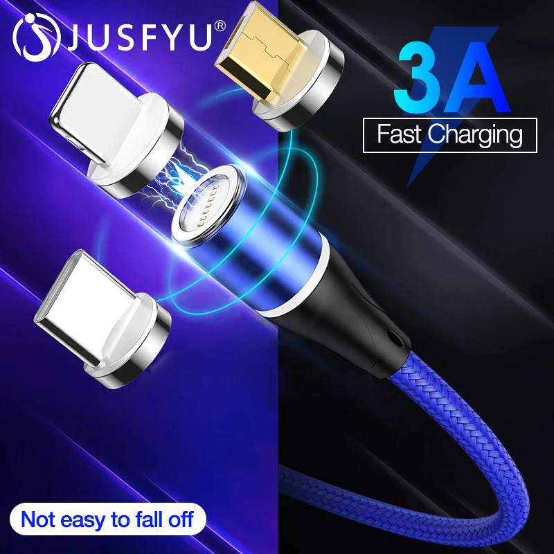 

Magnetic Cable Micro Usb Type-C data Sync Data Charger For iphone Samsung huawei redmi Android QC 3.0 Magnet Fast Charging Wire