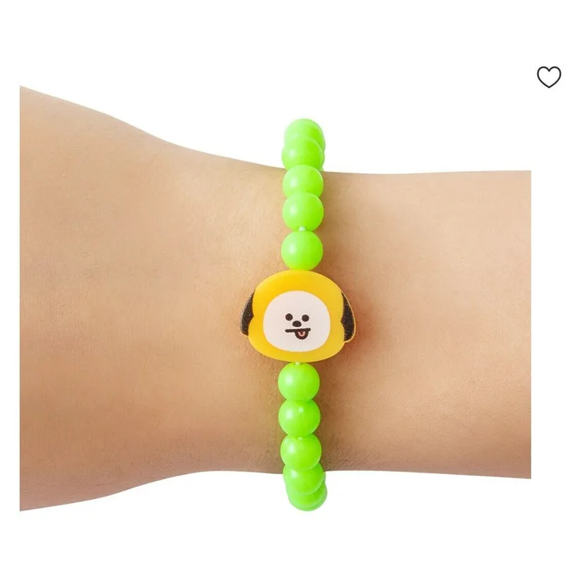 

New Hot Korean Kpop Animal Cartoon Rabbit Dog Acrylic Beeds Bracelet Women Charm Bracelets Handmade Colored Bracelet Jewelry