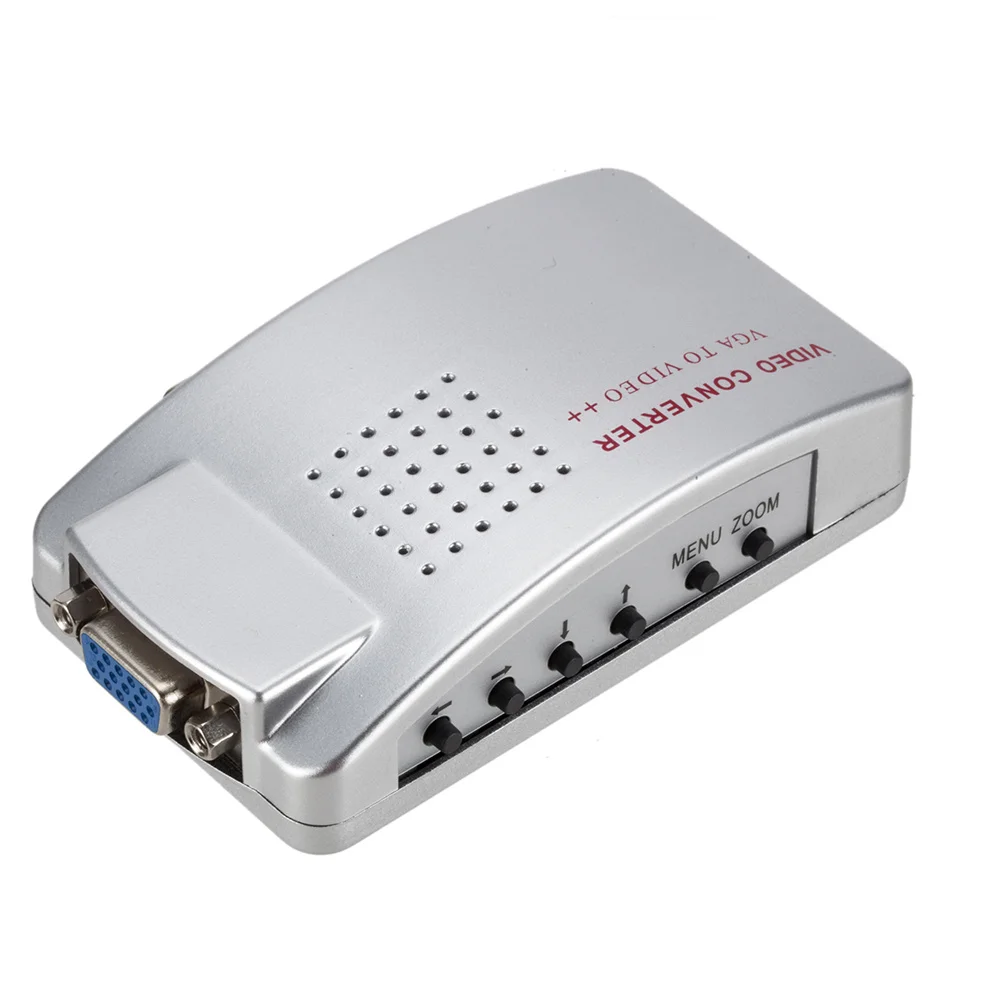 ПК конвертер VGA в ТВ AV RCA адаптер сигнала видео переключатель композитный